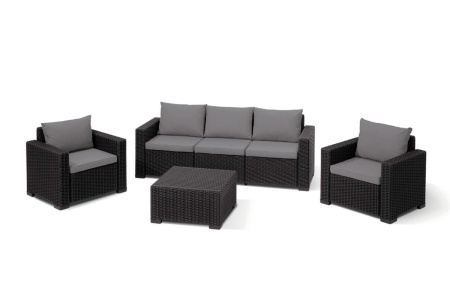 Комплект мебели California 3 Seater Set, серый