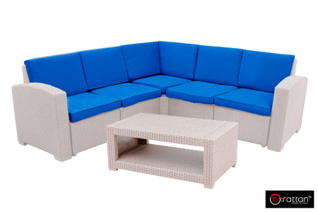 Комплект мебели Rattan Premium Corner, серый