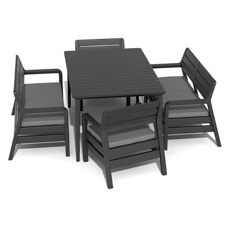 Комплект Делано со столом Лима 160 (Delano set with Lima table 160) коричневый